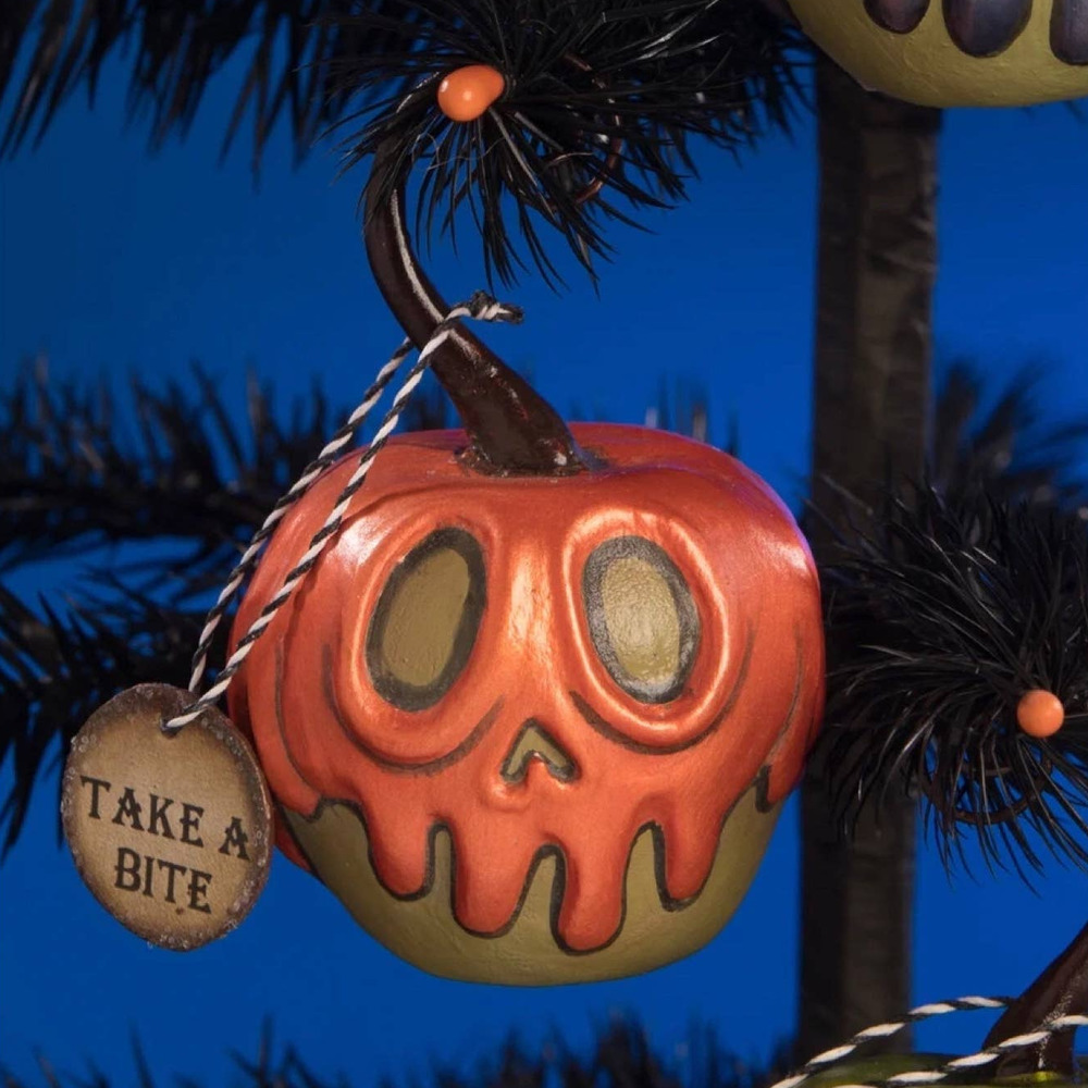Bethany Lowe Small Poison Apple Ornament Green With Orange LeeAnn Kress New